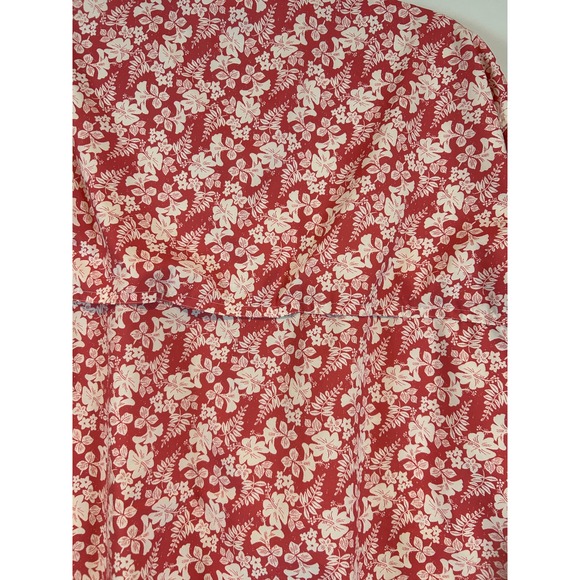 IZOD Saltwater Men's XXL Pinkish/Red Hawaiian Floral Short Sleeve Shirt Beach - Picture 12 of 12